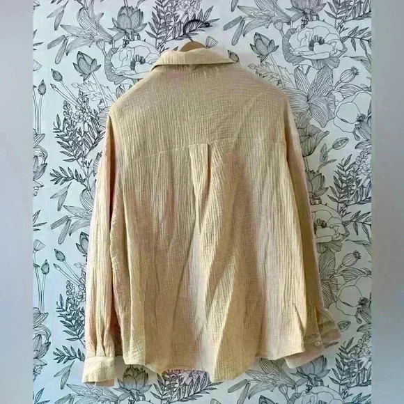 Cream Button Down Blouse - Picture 2 of 2
